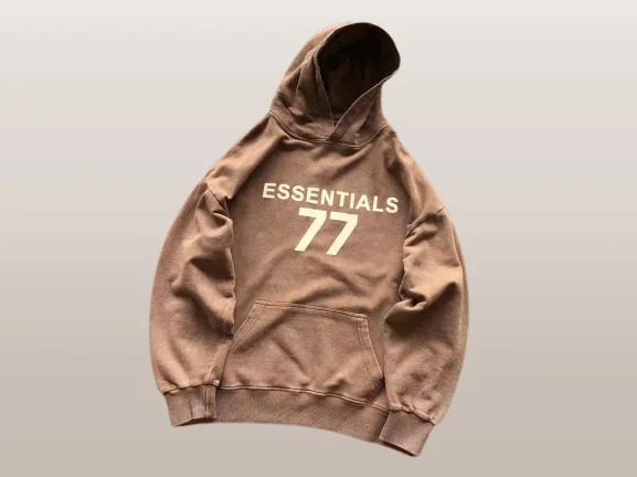 Essential-77-Brown-Hoodie